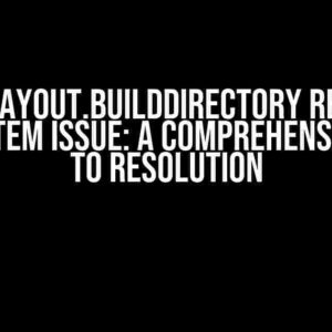 Gradle Layout.buildDirectory Read-only File System Issue: A Comprehensive Guide to Resolution